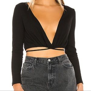 Superdown Nora Wrap Tie Top
